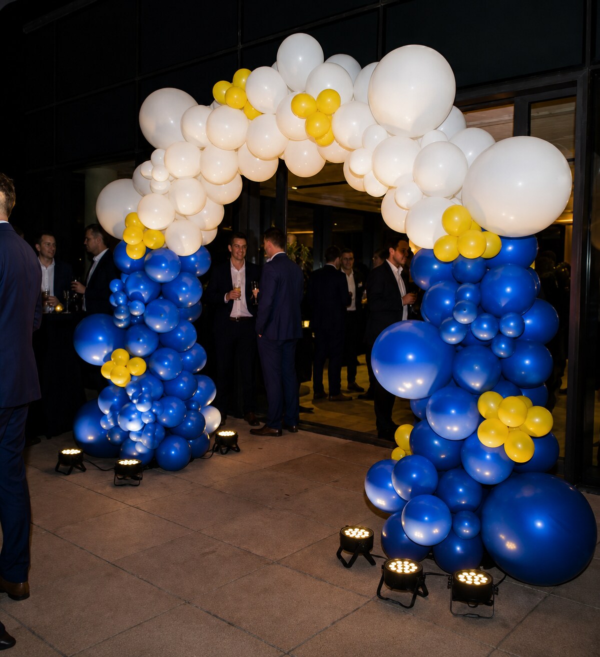 GKN Aerospace 25th anniversary gala balloon arch entrance